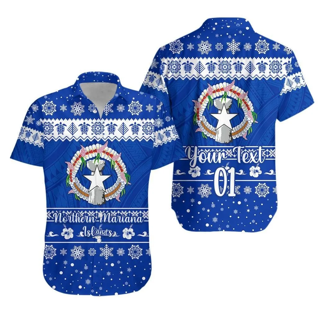 (Custom Personalised) Northern Mariana Islands Christmas Hawaiian Shirt Simple Style Lt8_1