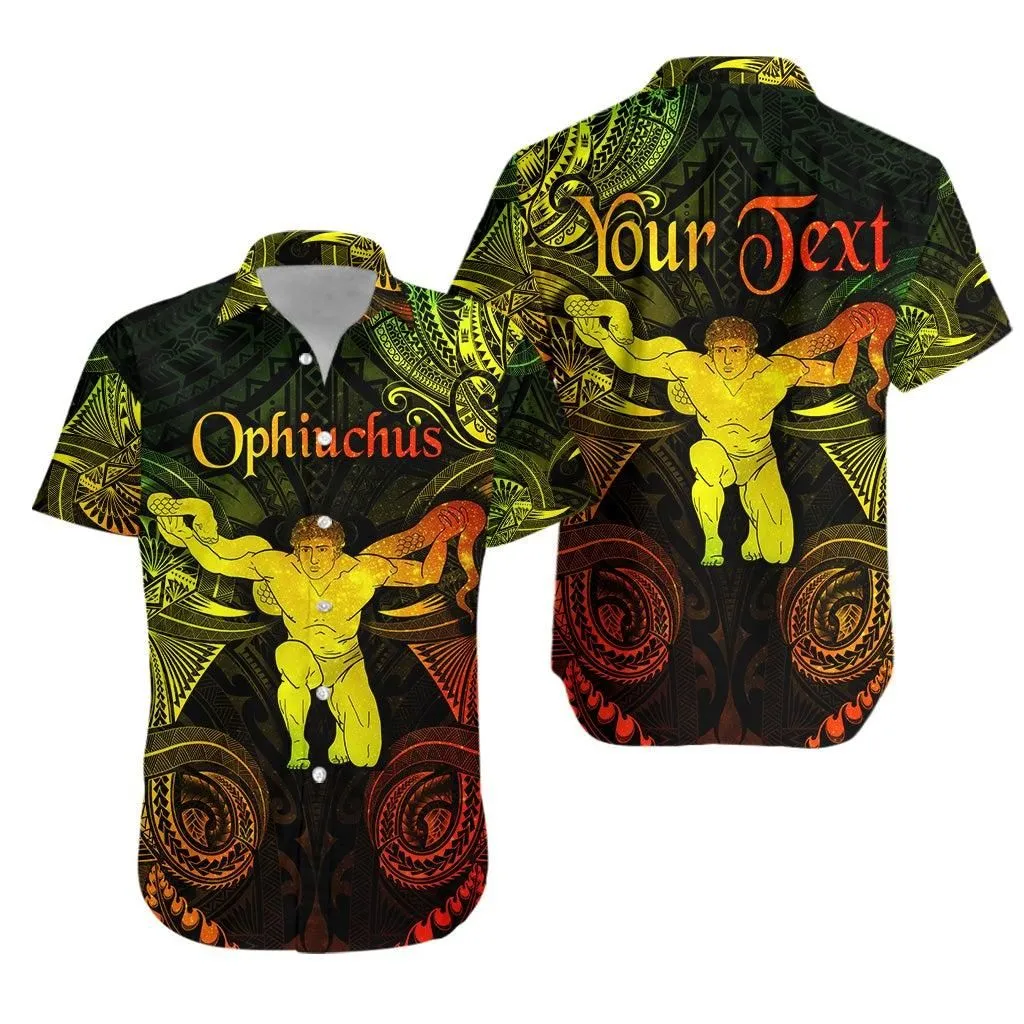 (Custom Personalised) Ophiuchus Zodiac Polynesian Hawaiian Shirt Unique Style   Reggae Lt8_1