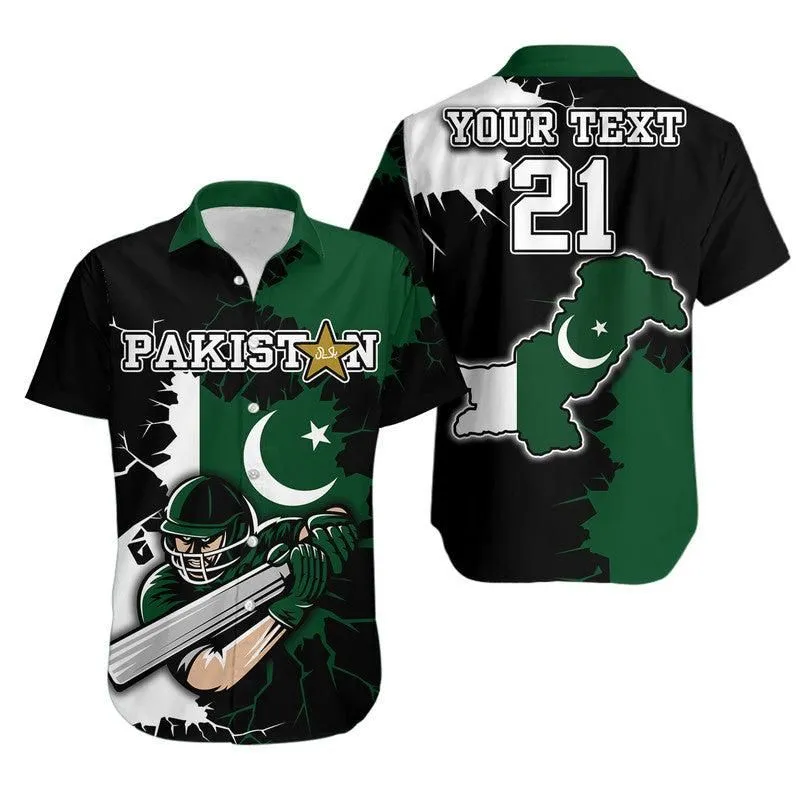 (Custom Personalised) Pakistan Men In Green Cricket Team Hawaiian Shirt Pakistan Player Flag Style Lt9_0