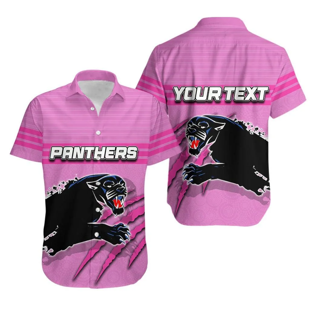 (Custom Personalised) Panthers Hawaiian Shirt Aboriginal Dot Patterns Pink Style Lt6_1