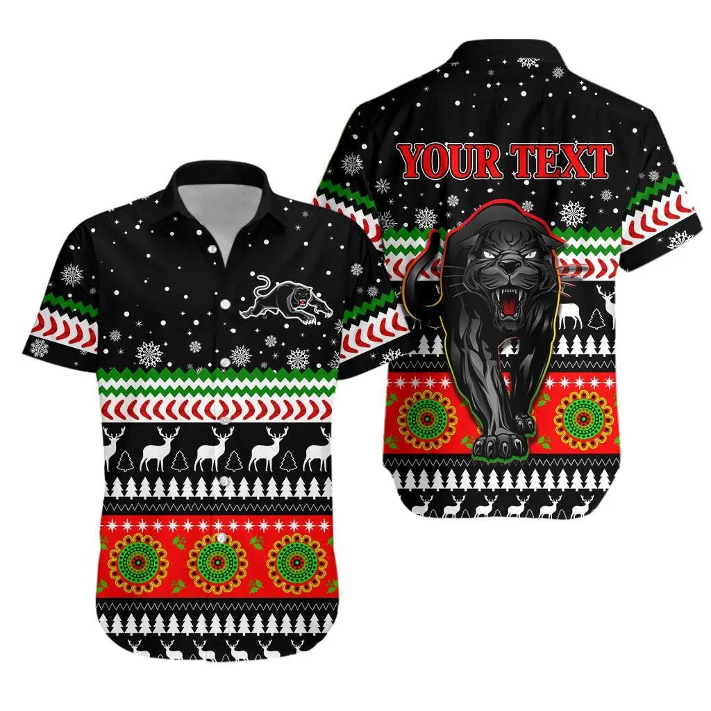 (Custom Personalised) Panthers Hawaiian Shirt Penrith Christmas The Riff Lt13_0