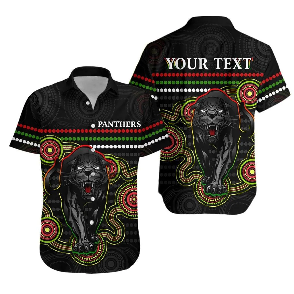 (Custom Personalised) Panthers Indigenous Hawaiian Shirt Version Black Alternate Lt13_1
