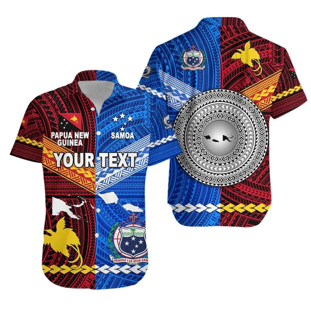 (Custom Personalised) Papua New Guinea And Samoa Together Hawaiian Shirt Lt8_1