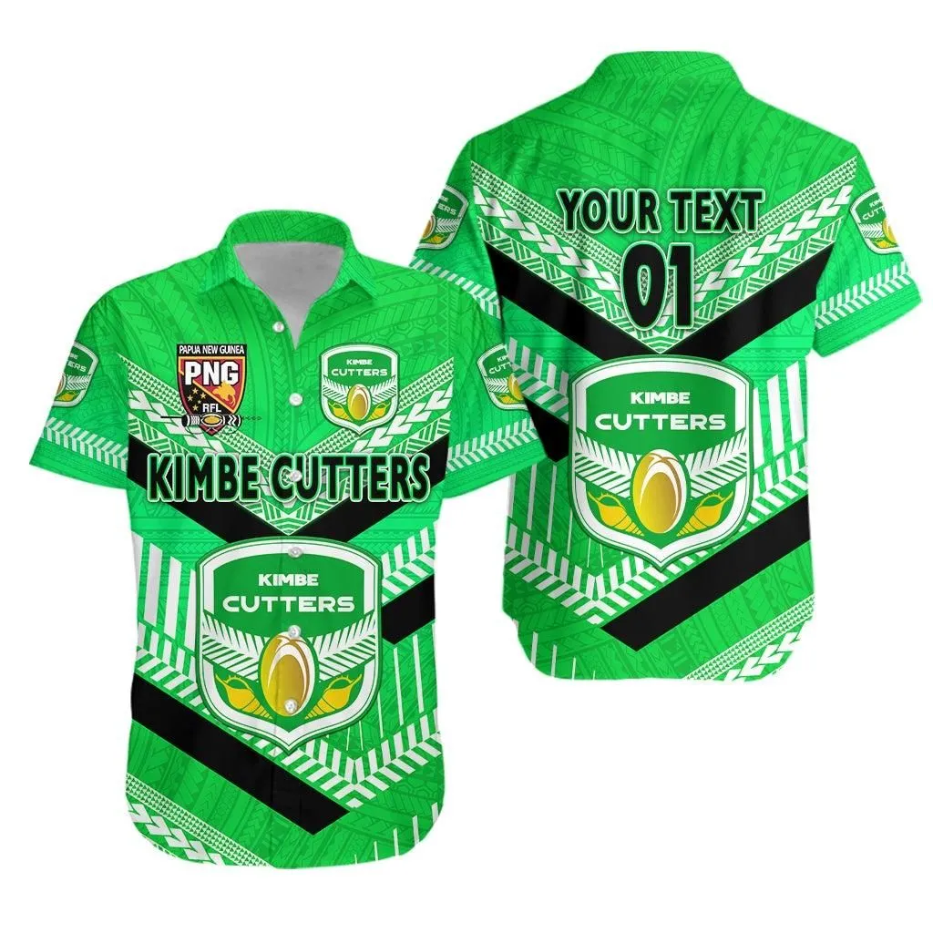 (Custom Personalised) Papua New Guinea Kimbe Cutters Hawaiian Shirt Rugby   Green, Custom Text And Number Lt8_1