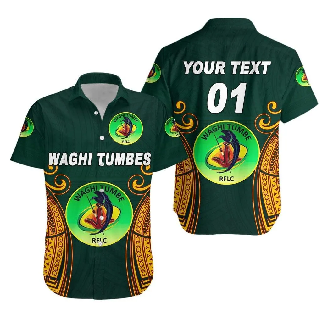 (Custom Personalised) Papua New Guinea Waghi Tumbes Hawaiian Shirt Rugby   Green, Custom Text And Number Lt8_1