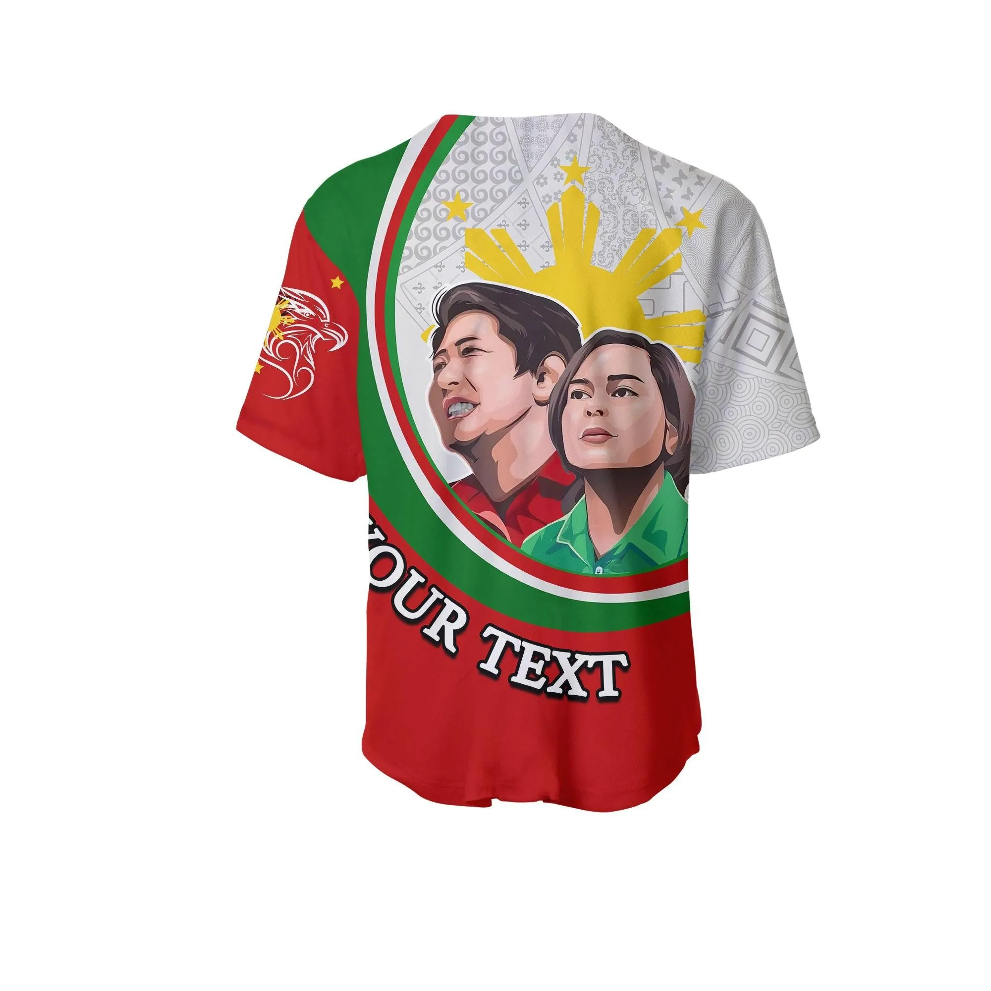 (Custom Personalised) Philippines Baseball Shirt Bbm And Sara Art Style Lt6_1
