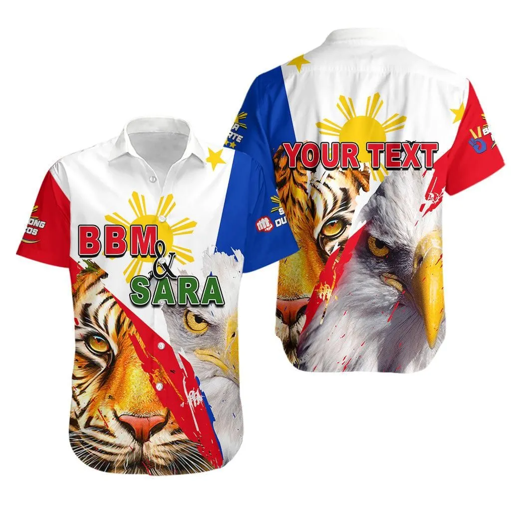 (Custom Personalised) Philippines Hawaiian Shirt Bbm And Sara Tiger Eagles Lt6_1