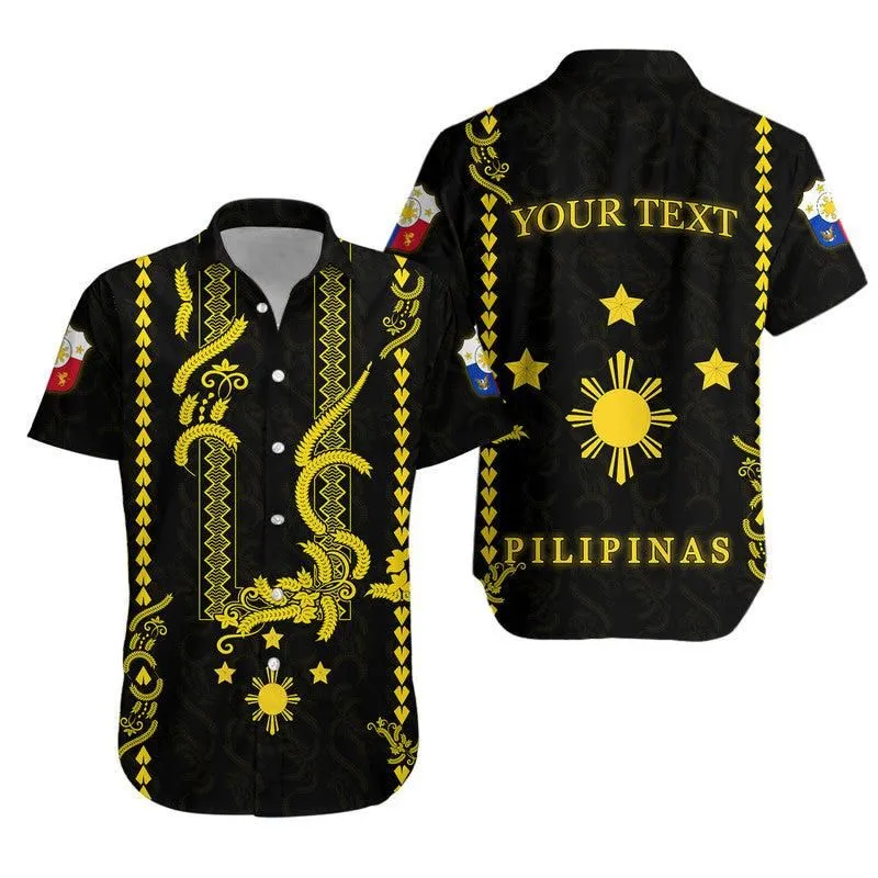 (Custom Personalised) Philippines Hawaiian Shirt Pechera With Side Barong Patterns Lt9_0