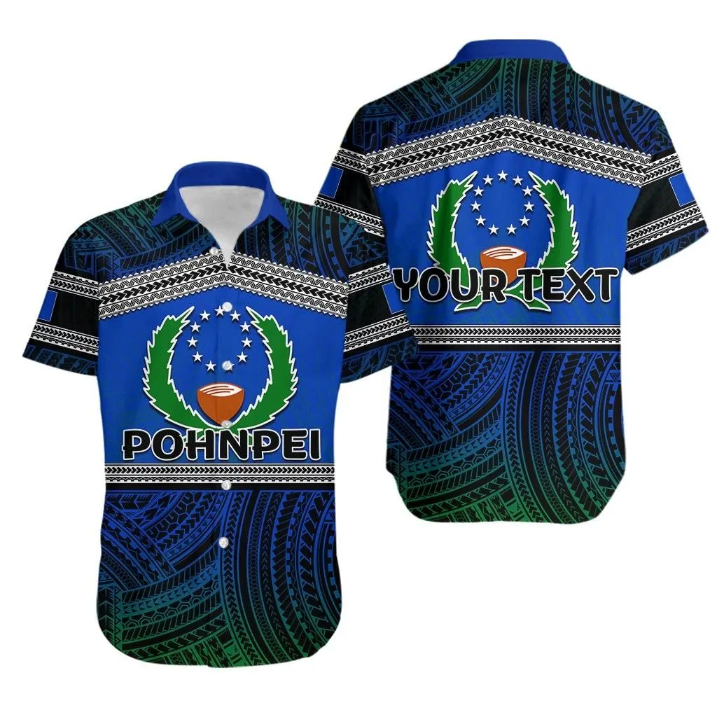 (Custom Personalised) Pohnpei Hawaiian Shirt Polynesian Patterns Lt6_1