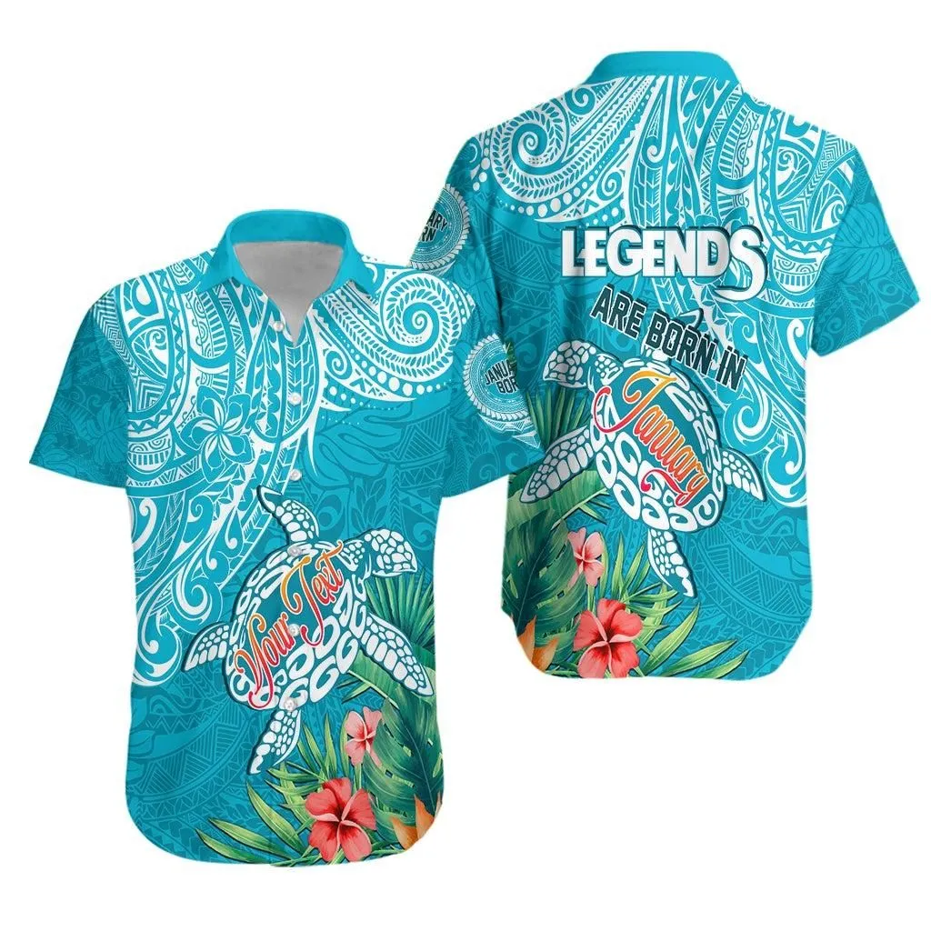 (Custom Personalised) Polynesian Birthday Hawaiian Shirt Legends Are Born In January Lt7_0