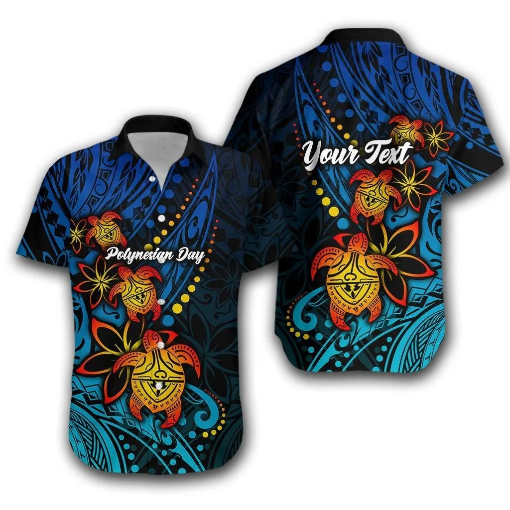 (Custom Personalised) Polynesian Day Hawaiian Shirt Turtle Style Lt16_1