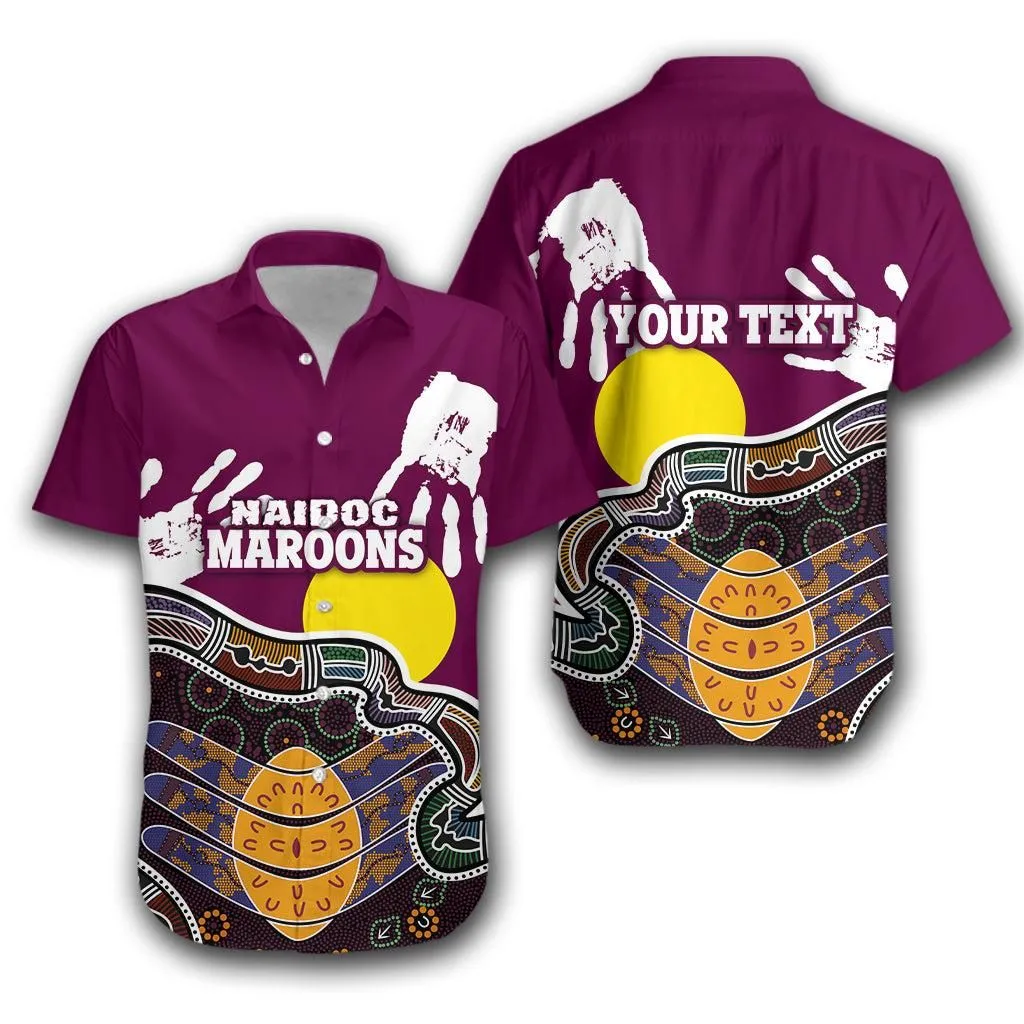 (Custom Personalised) Queensland Naidoc Week Hawaiian Shirt Maroons Aboriginal Style Lt16_1