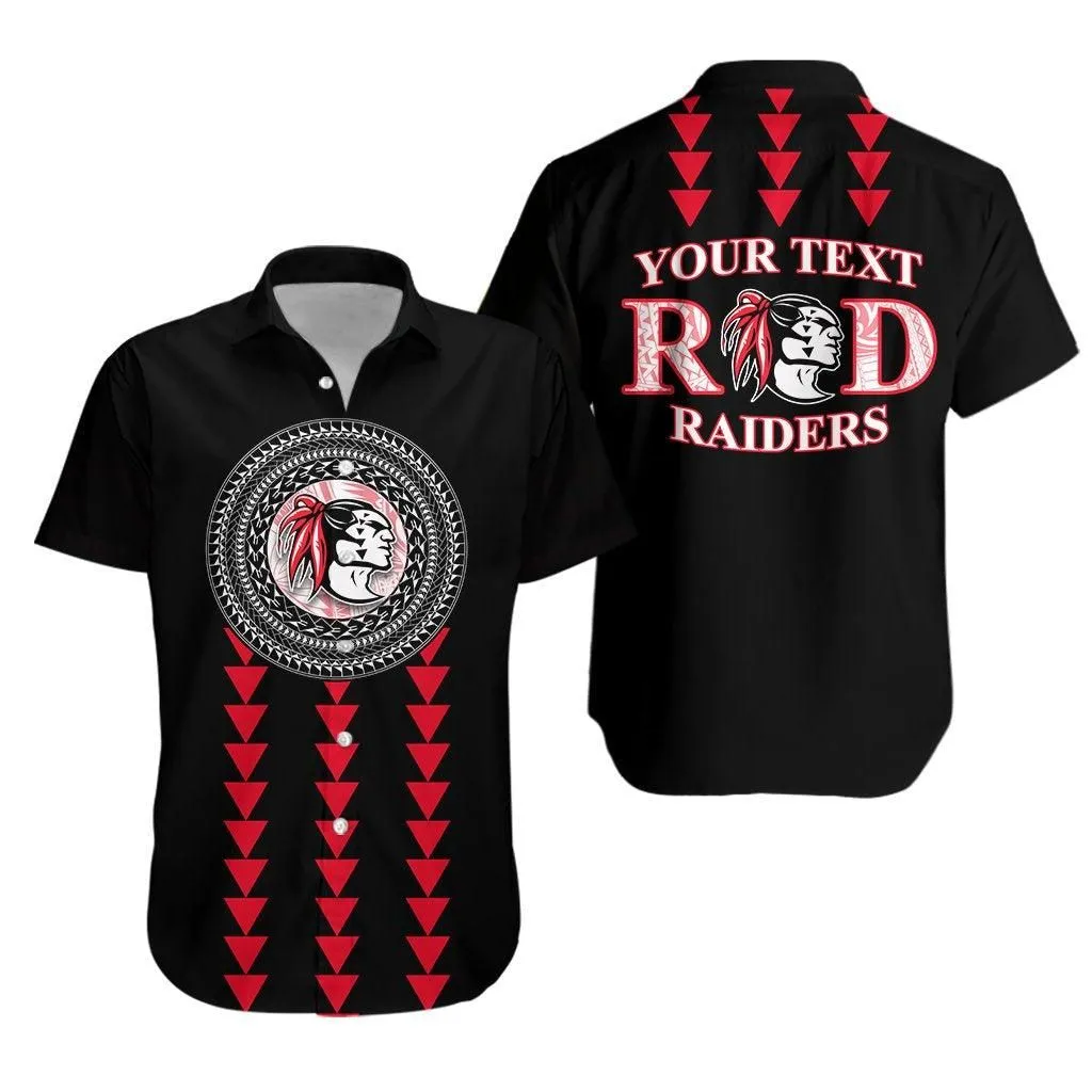 (Custom Personalised) Red Raiders Hawaiian Shirt Kahuku School Lt13_1