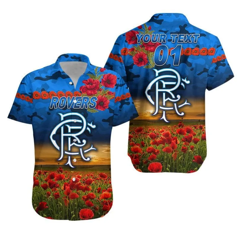 (Custom Personalised) Rovers Football Club Anzac Hawaiian Shirt Poppy Vibes Lt8_1