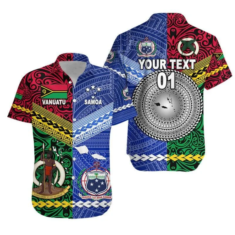 (Custom Personalised) Samoa And Vanuatu Hawaiian Shirt Together Lt8_0
