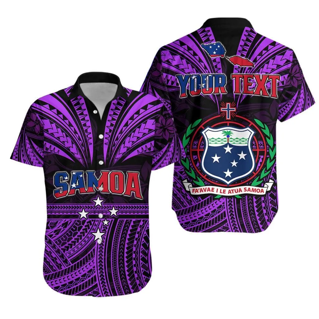 (Custom Personalised) Samoa Tatau Combo Dress And Hawaiian Shirt Purple Polynesian Proud Samoan Lt13_2