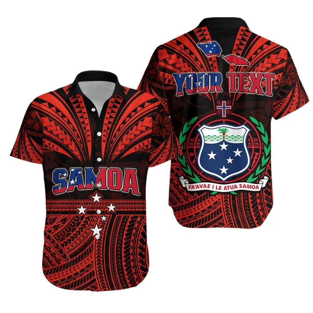 (Custom Personalised) Samoa Tatau Combo Dress And Hawaiian Shirt Red Polynesian Proud Samoan Lt13_2