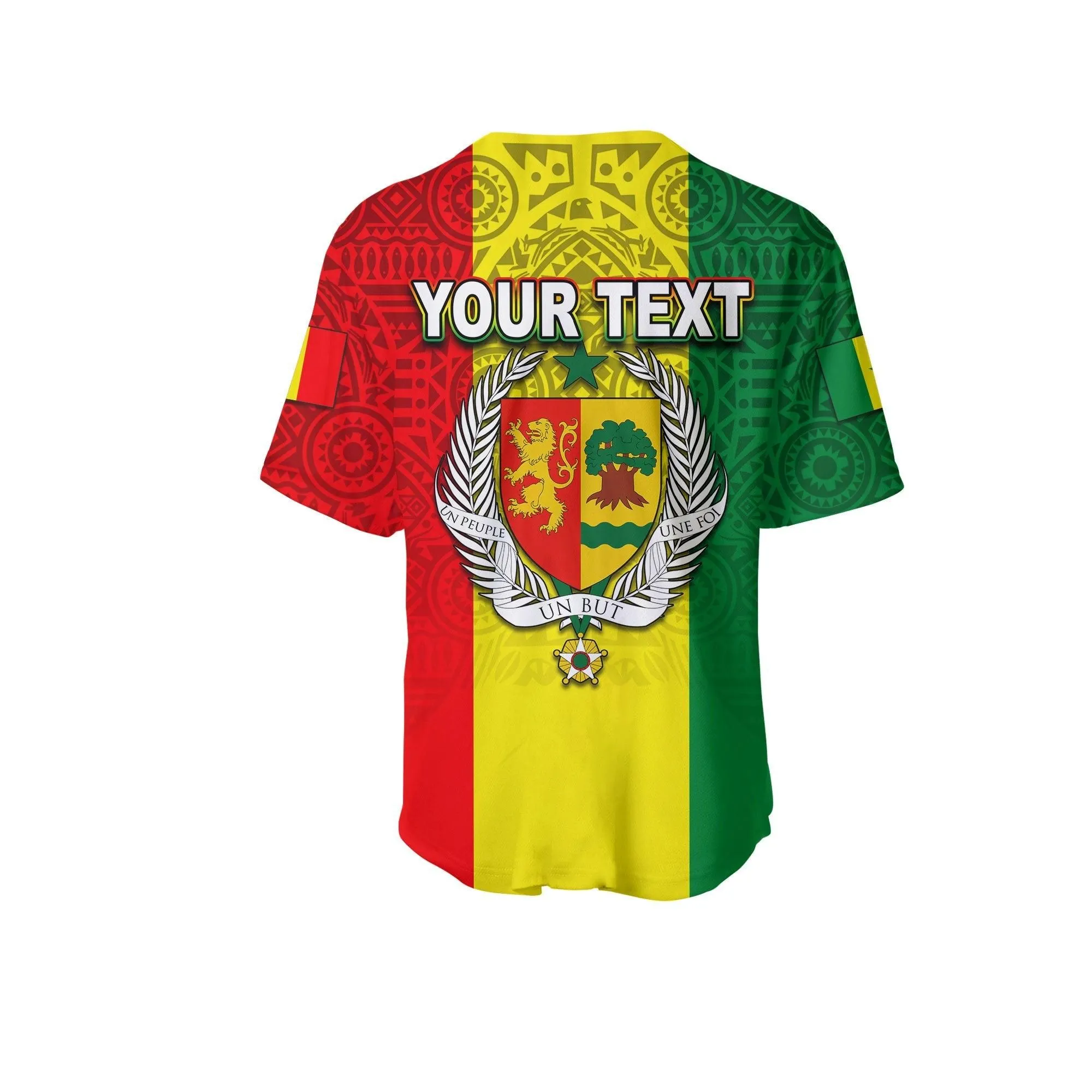(Custom Personalised) Senegal Baseball Shirt African Pattens Lt6_1