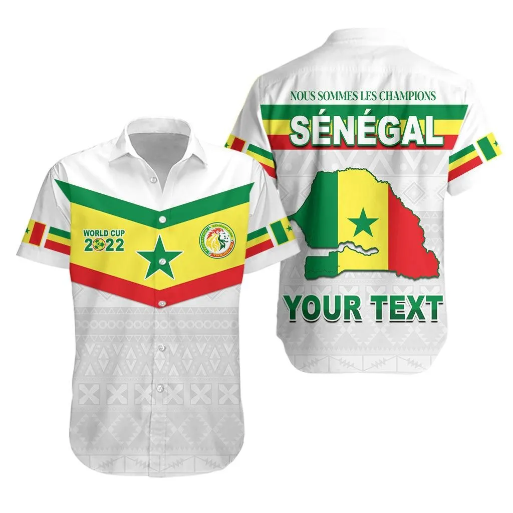 (Custom Personalised) Senegal Football 2022 Hawaiian Shirt Champion Teranga Lions Mix African Pattern Lt13_0
