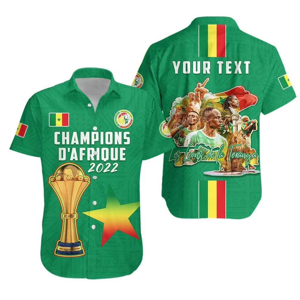 (Custom Personalised) Senegal Football Hawaiian Shirt Caf Champions League 2022 Version 02 Lt13_0