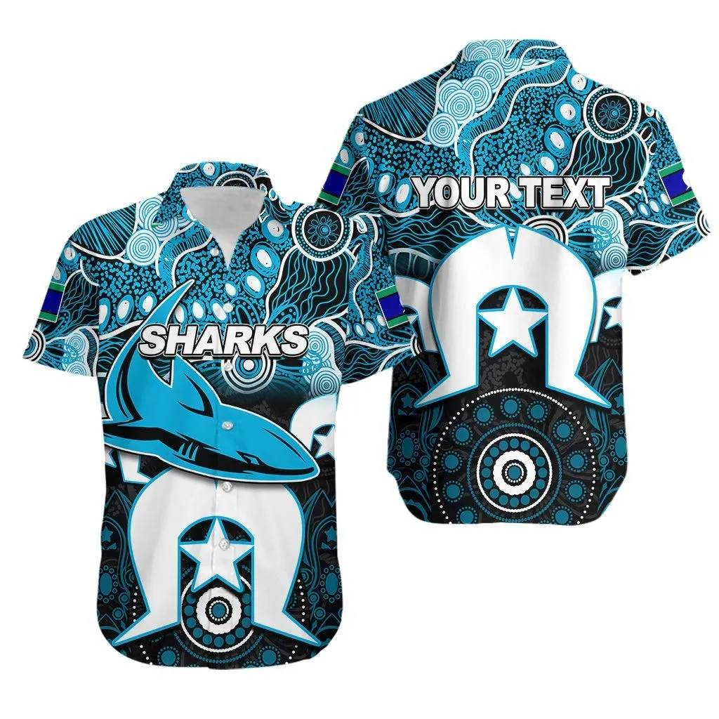 (Custom Personalised) Sharks Torres Strait Islanders Mix Aboriginal Hawaiaan Shirt Lt6_1