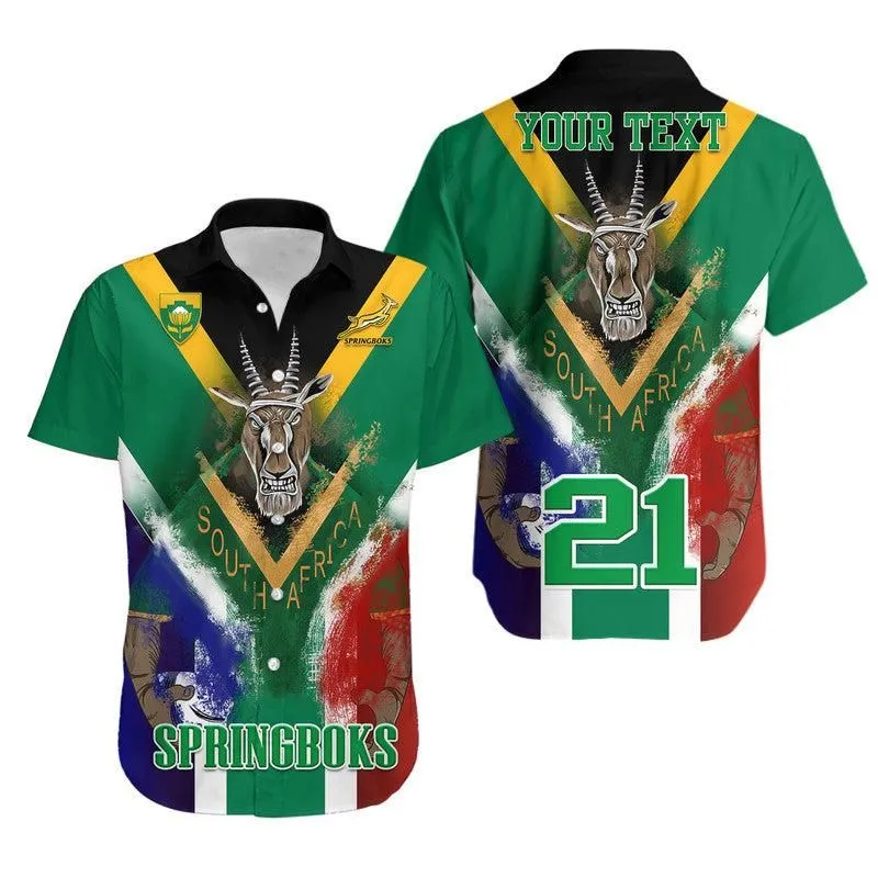 (Custom Personalised) South Africa Springboks Rugby Hawaiian Shirt Bokke Flag Style Lt9_0