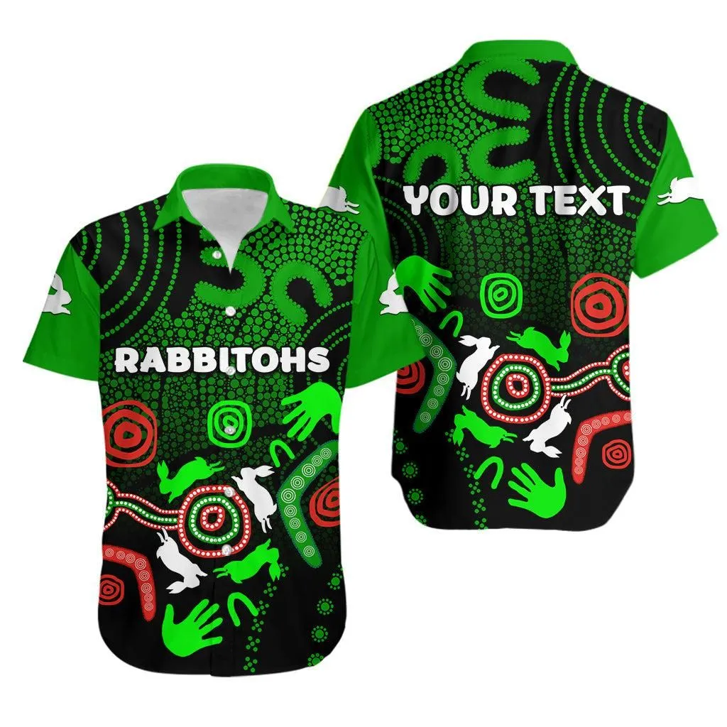 (Custom Personalised) South Sydney Rabbitohs Indigenous Hawaiian Shirt No2 Lt6_1