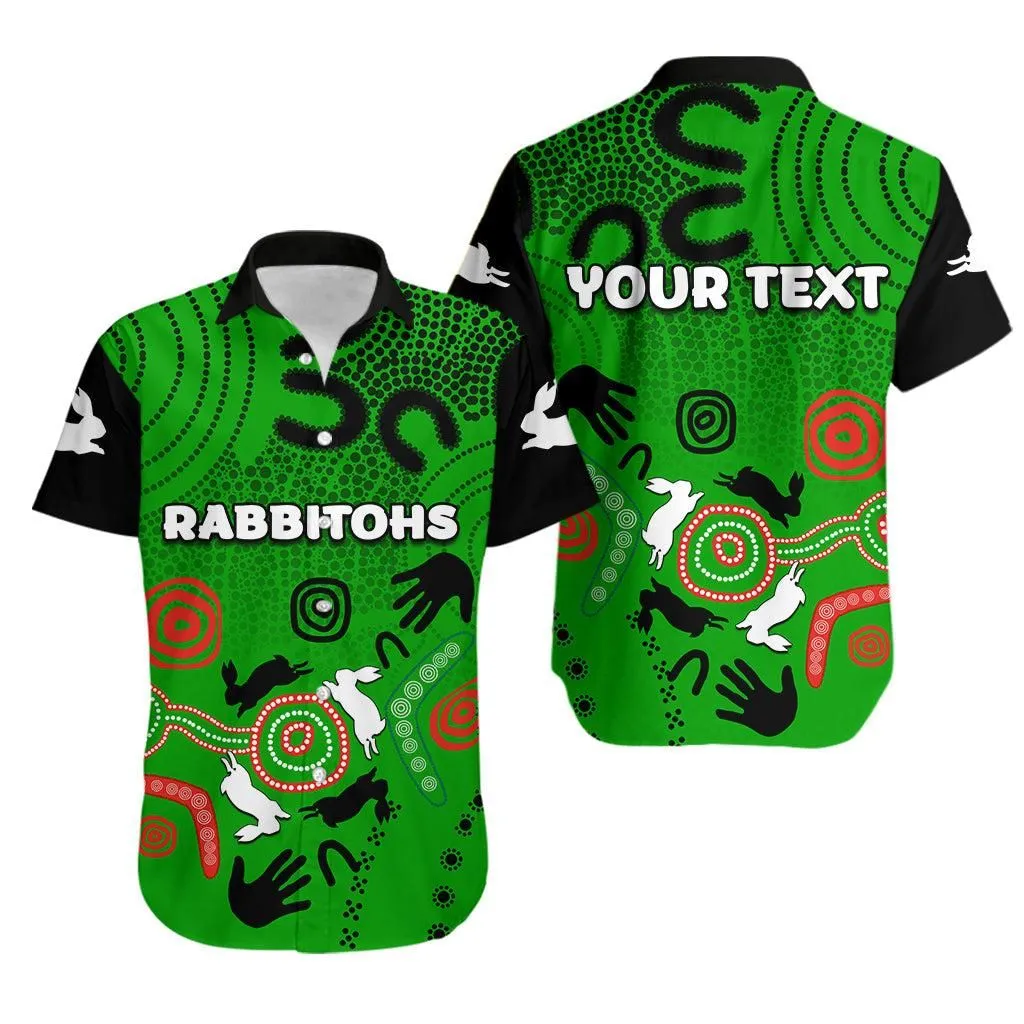 (Custom Personalised) South Sydney Rabbitohs Indigenous Hawaiian Shirt No3 Lt6_1