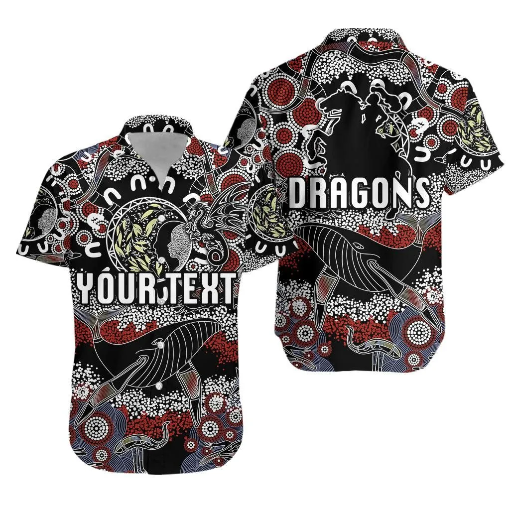 (Custom Personalised) St George Illawarra Dragons Hawaiian Shirt 2021 Indigenous   Black Lt8_1