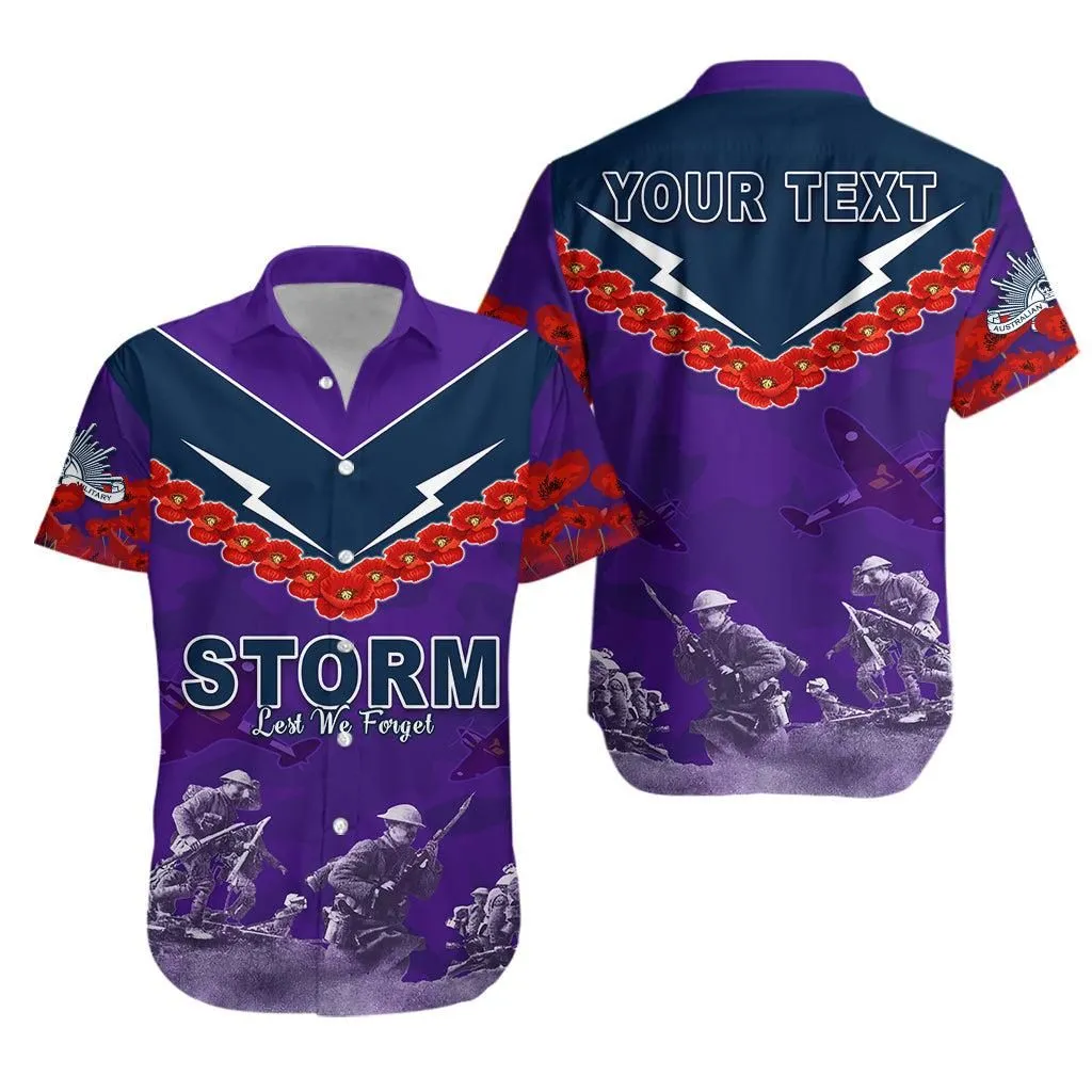 (Custom Personalised) Storm Anzac Day Hawaiian Shirt Australian Soldiers Remember Them Lt13_0