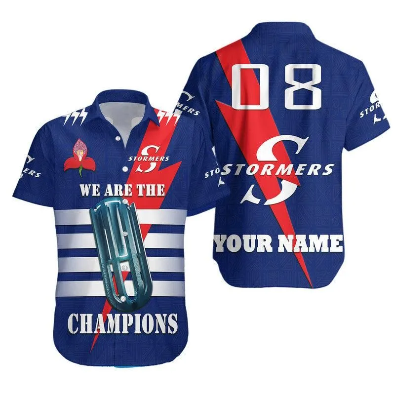 (Custom Personalised) Stormers South Africa Rugby Union Champion Hawaiian Shirt Africa Pattern Lt9_0
