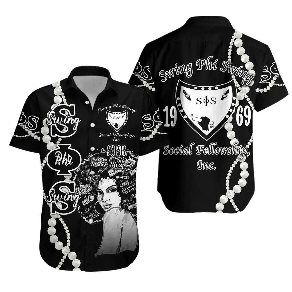(Custom Personalised) Swing Phi Swing Hawaiian Shirt Be Beautiful Version   Black Lt8_1