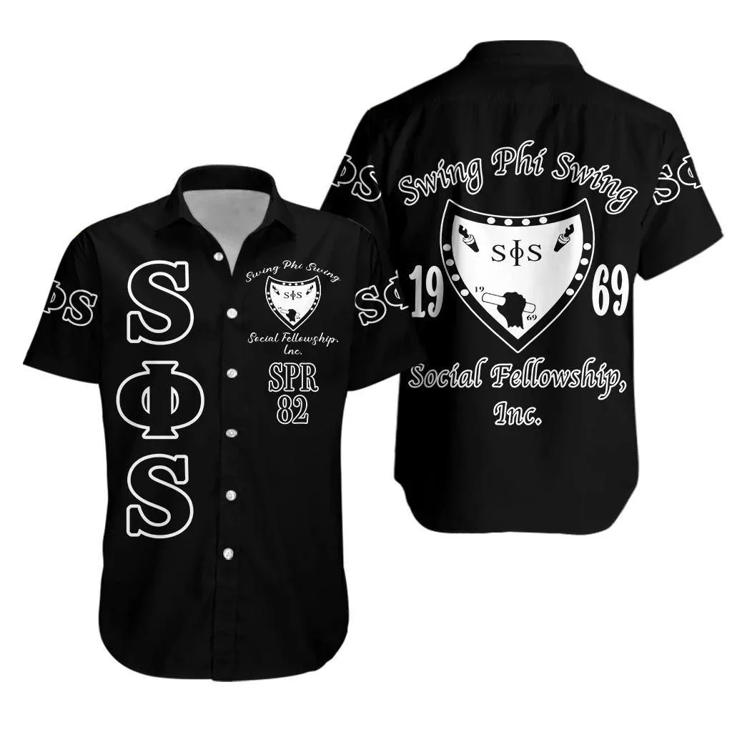 (Custom Personalised) Swing Phi Swing Hawaiian Shirt Original Style   Black Lt8_1