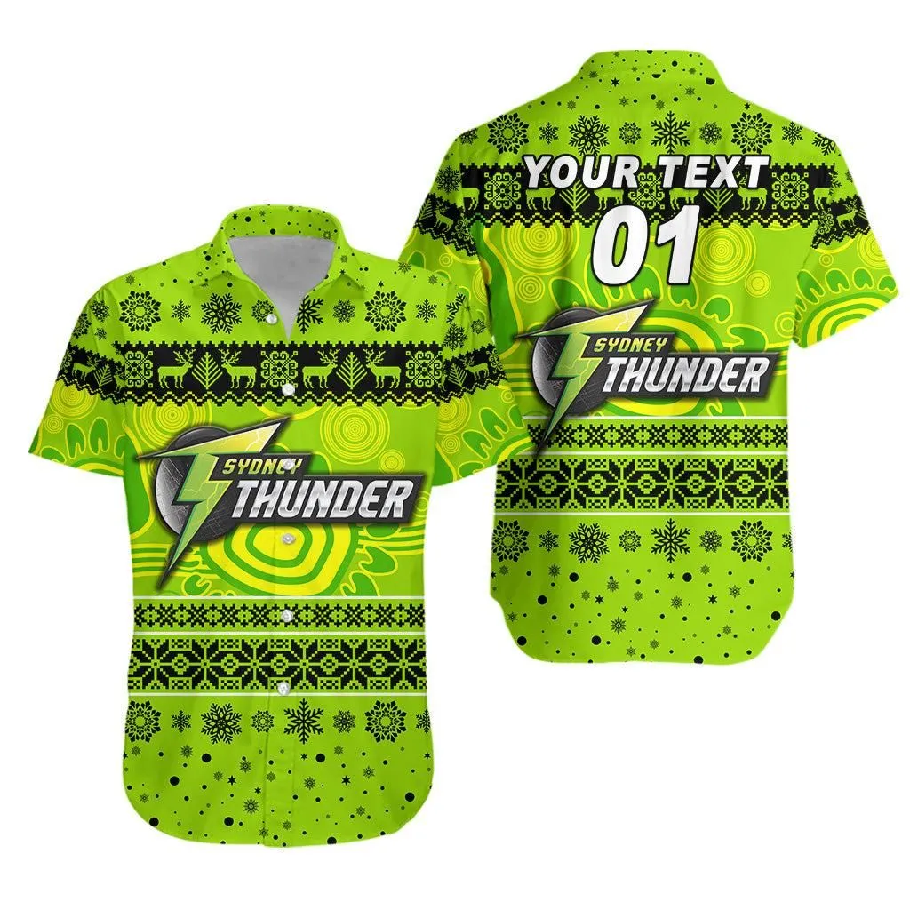 (Custom Personalised) Sydney Thunder Hawaiian Shirt Christmas Simple Style Lt8_1