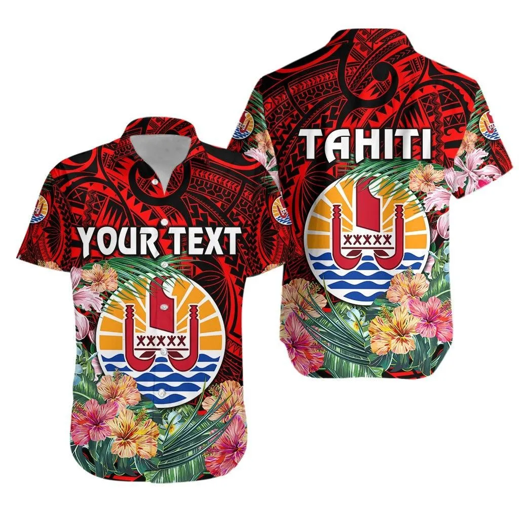 (Custom Personalised) Tahiti Hawaiian Shirt French Polynesia Simple Vibes   Red Lt8_1
