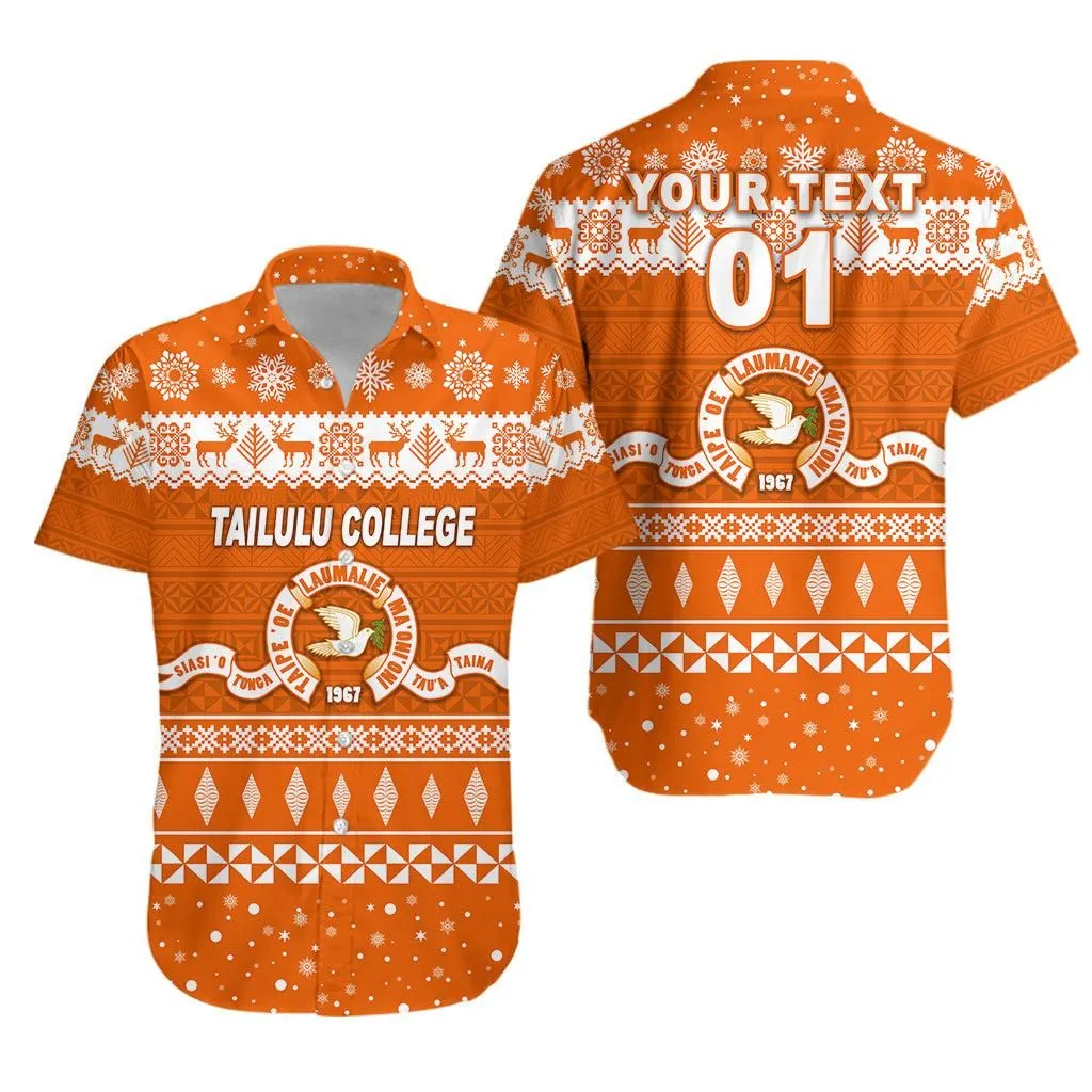 (Custom Personalised) Tailulu College Christmas Hawaiian Shirt Simple Style Lt8_1