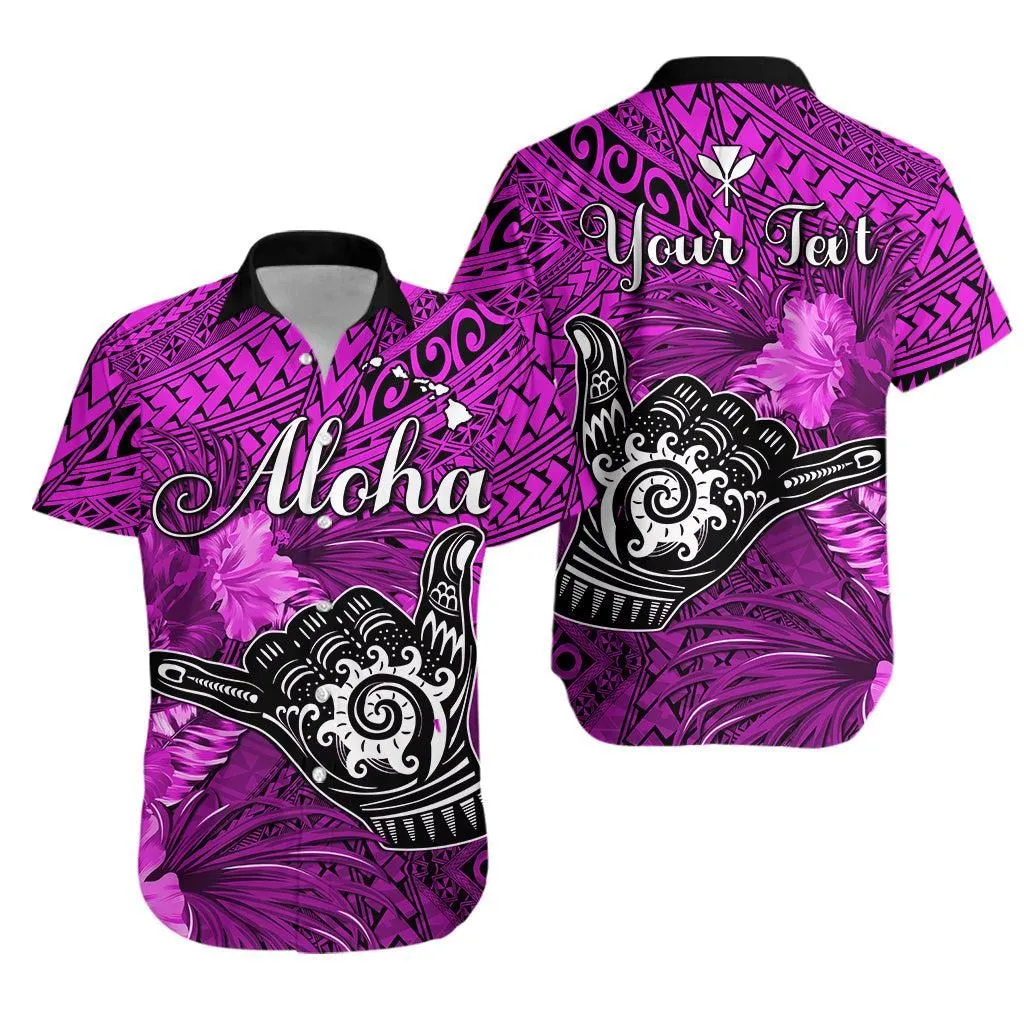 (Custom Personalised) The Shaka Hawaii Hawaiian Shirt Tropical Flowers Purple Version Lt13_0