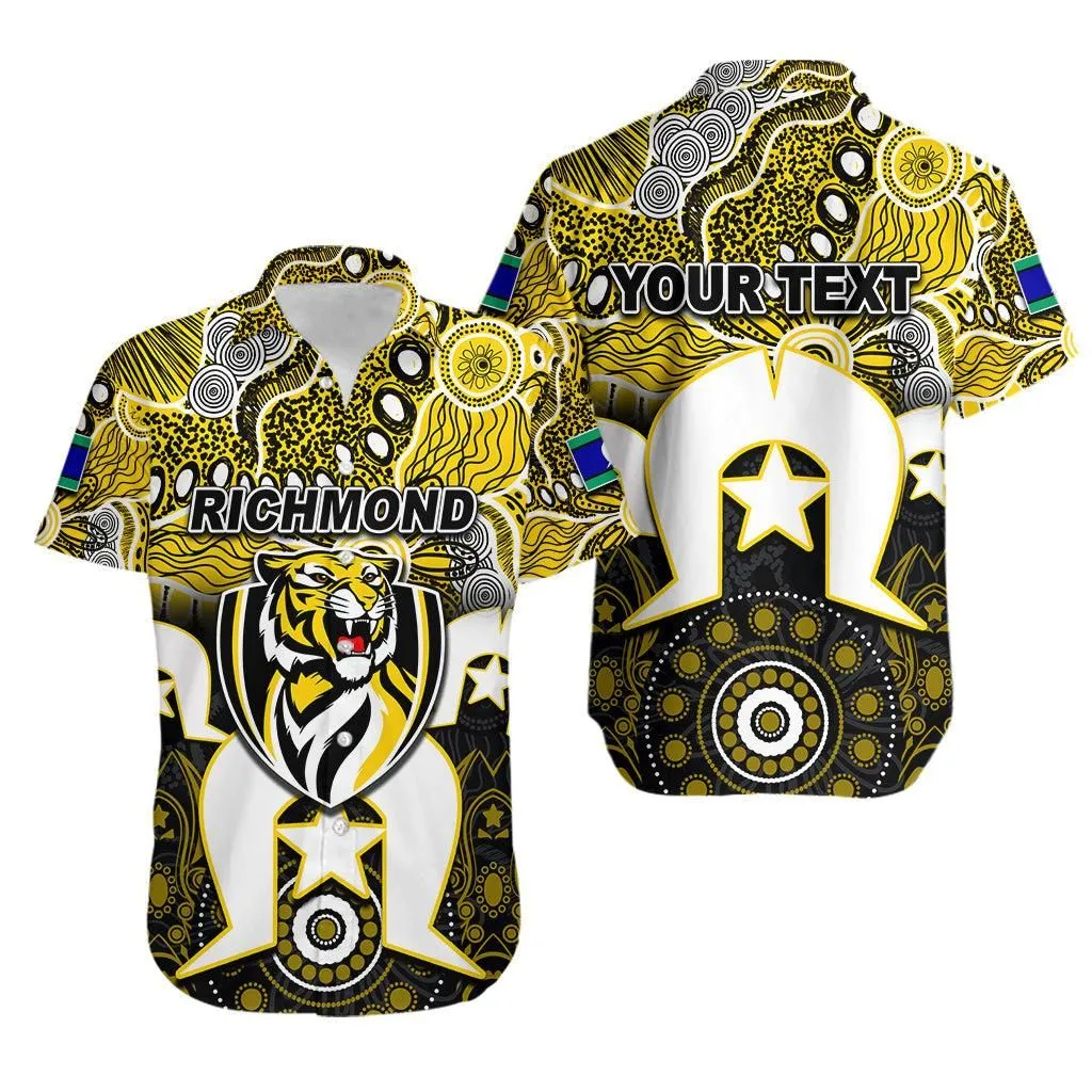 (Custom Personalised) Tigers Australian Football Torres Strait Islanders Mix Aboriginal Hawaiian Shirt Lt6_1