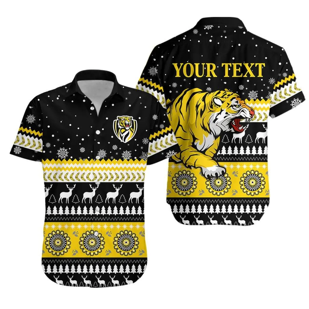 (Custom Personalised) Tigers Christmas Hawaiian Shirt Indigenous Richmond Football Lt13_0