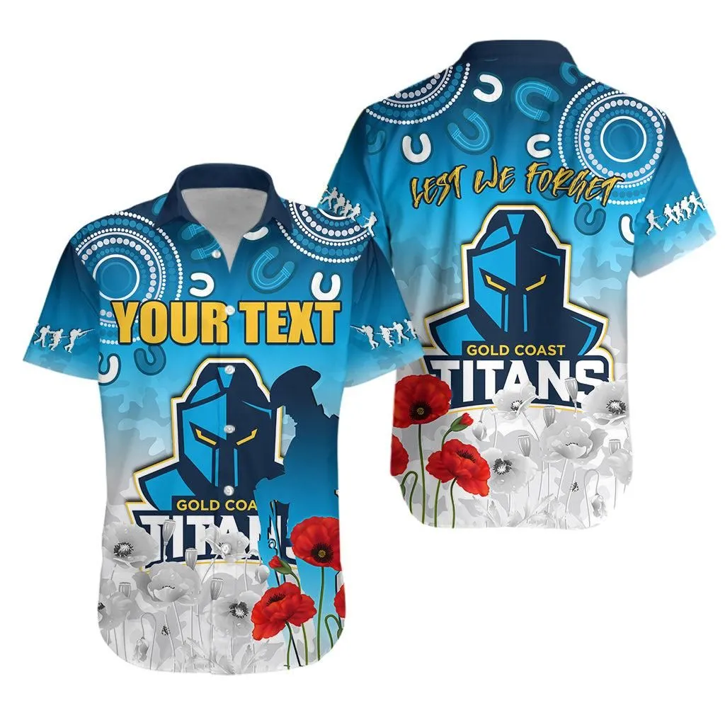 (Custom Personalised) Titans Anzac 2022 Hawaiian Shirt Gold Coast Aboriginal White Camouflage Lt13_0