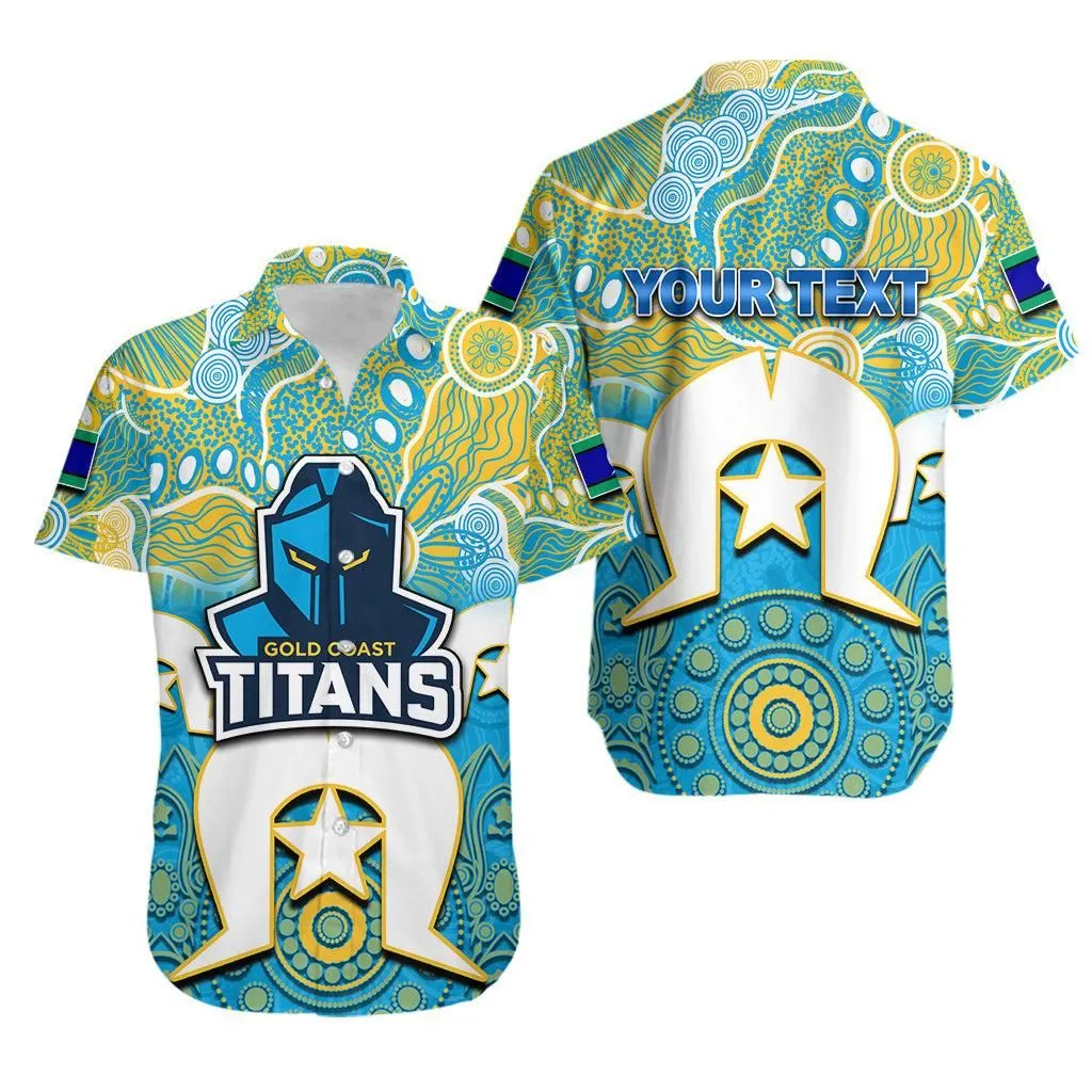 (Custom Personalised) Titans Torres Strait Islanders Mix Aboriginal Hawaiaan Shirt Lt6_1