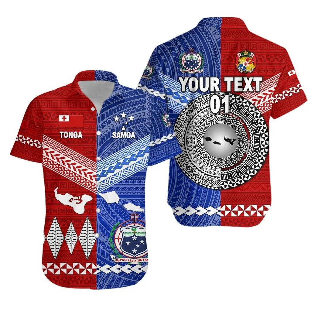 (Custom Personalised) Tonga And Samoa Together Hawaiian Shirt Unique Style, Custom Text And Number Lt8_1