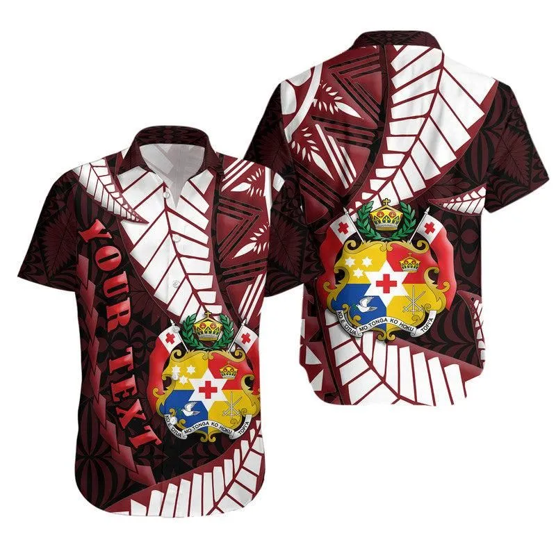 (Custom Personalised) Tonga Emancipation Day Hawaiian Shirt Kupesi Pattern No2 Black Lt9_0