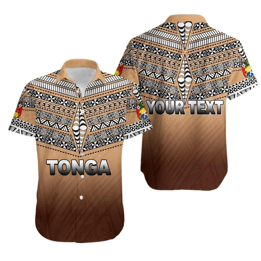 (Custom Personalised) Tonga Hawaiian Shirt Ngatu Polynesian Gold Style Lt6_1