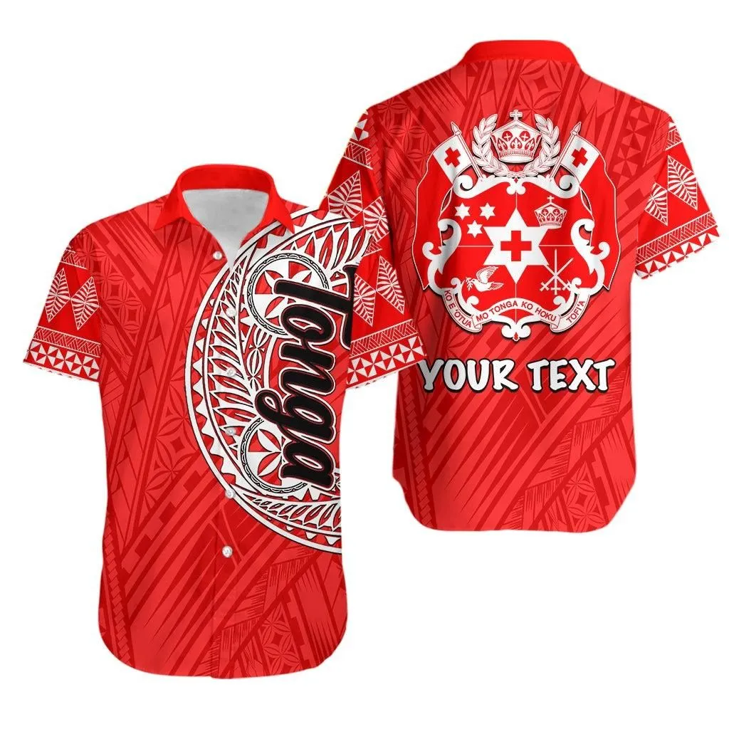 (Custom Personalised) Tonga Hawaiian Shirt Ngatu Red Style Lt6_1