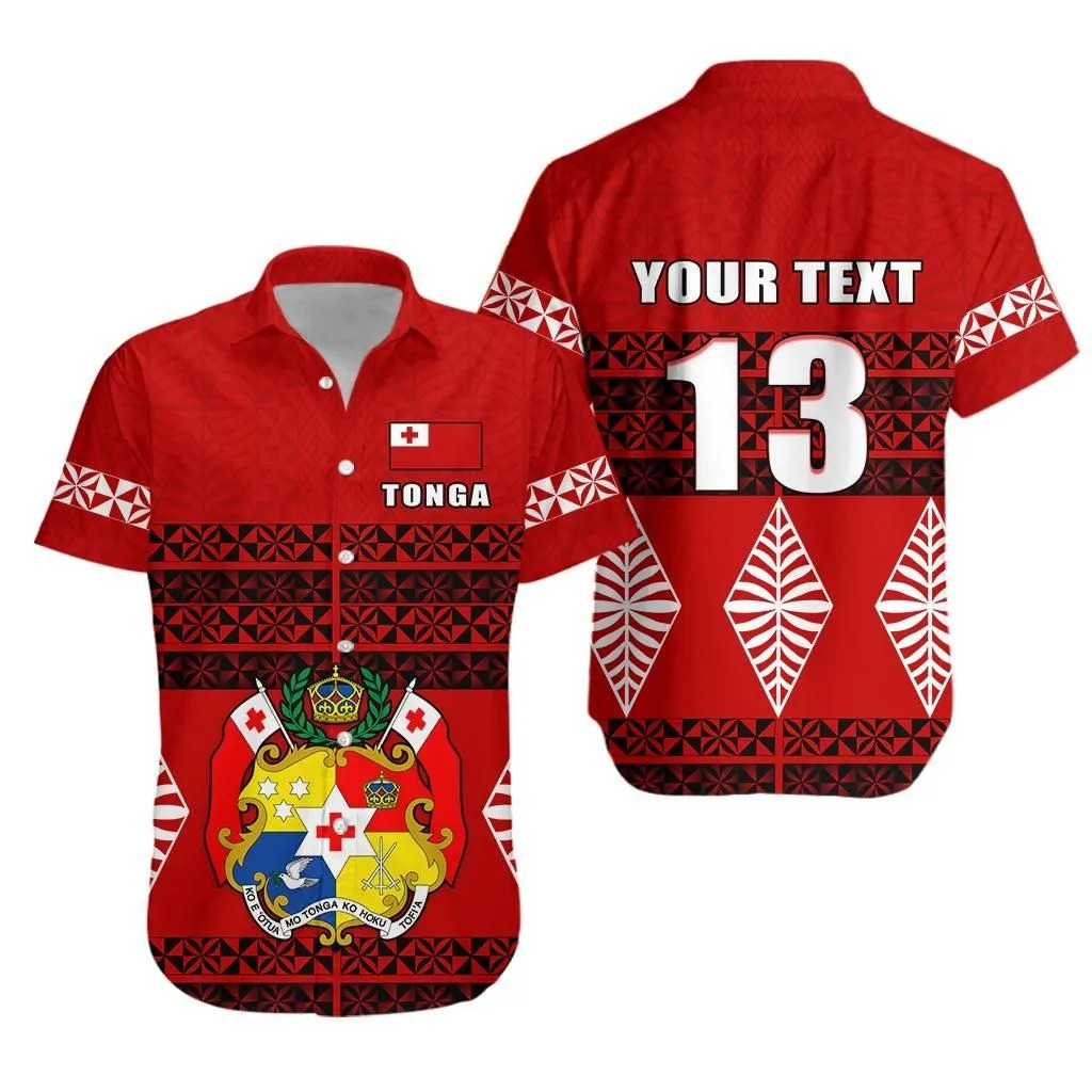 (Custom Personalised) Tonga Hawaiian Shirt   Tongan Pattern   Custom Text And Number Lt13_1