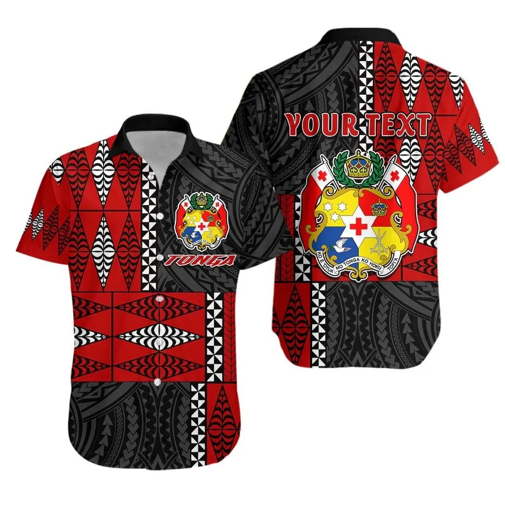 (Custom Personalised) Tonga Hawaiian Shirt Tongan Pattern Mix Polynesian Lt13_1