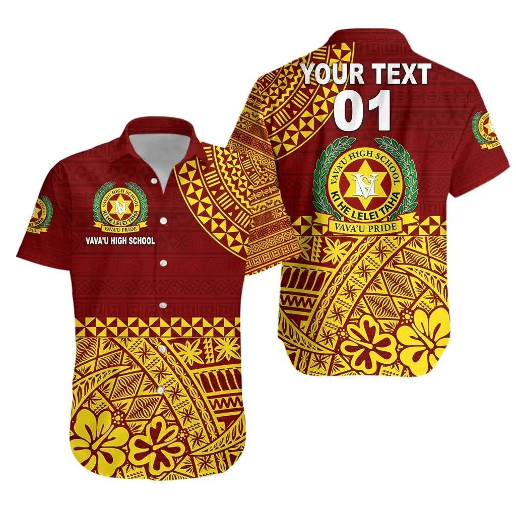 (Custom Personalised) Tonga Vavau High School Hawaiian Shirt Kupesi Vibes   Maroon Lt8_1
