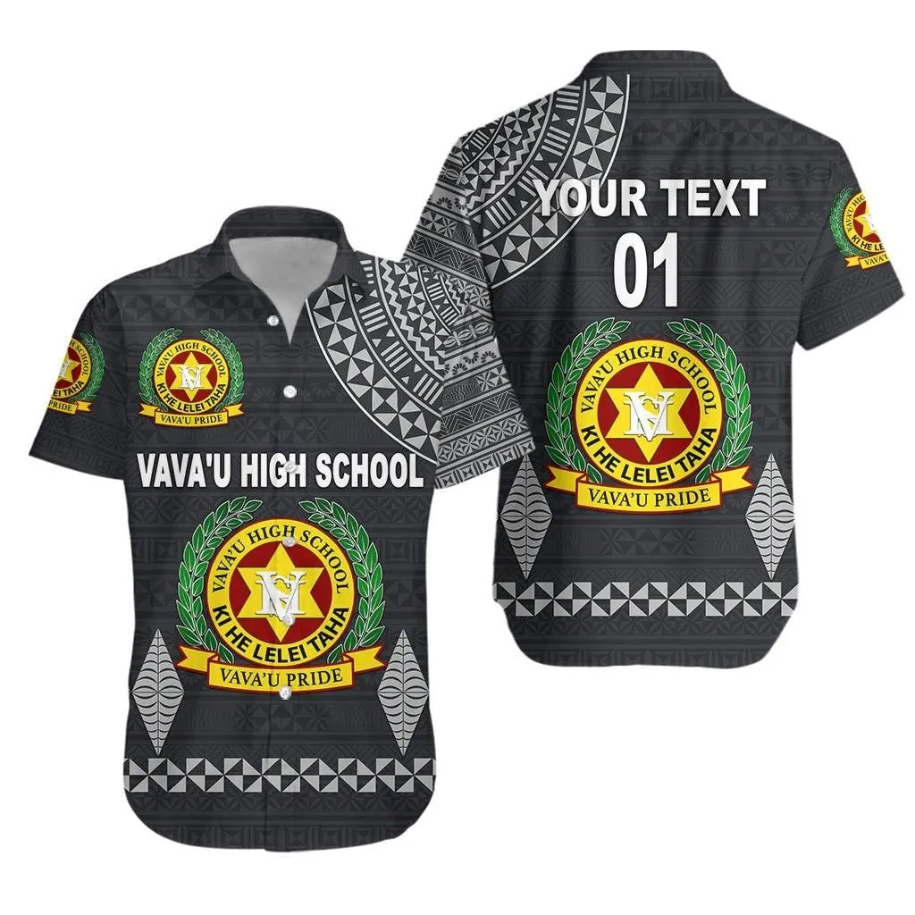 (Custom Personalised) Tonga Vavau High School Hawaiian Shirt Simple Style   Dark Grey Lt8_1