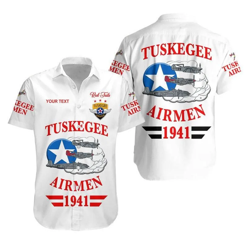 (Custom Personalised) Tuskegee Airmen Hawaiian Shirt The White Tails Original Style   White Lt8_0
